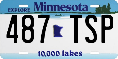 MN license plate 487TSP
