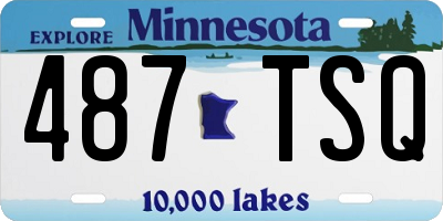 MN license plate 487TSQ