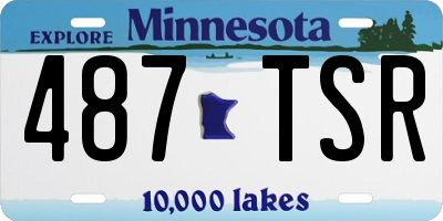 MN license plate 487TSR