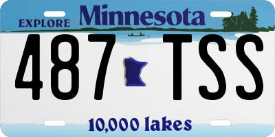 MN license plate 487TSS
