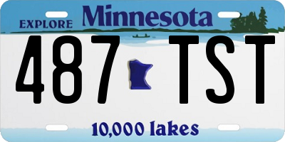 MN license plate 487TST