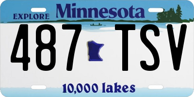 MN license plate 487TSV