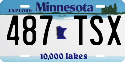 MN license plate 487TSX