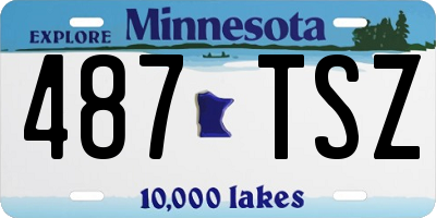 MN license plate 487TSZ
