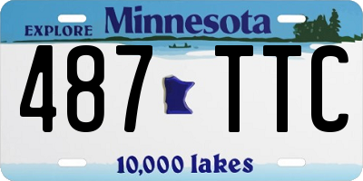 MN license plate 487TTC