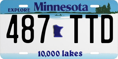 MN license plate 487TTD