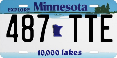 MN license plate 487TTE