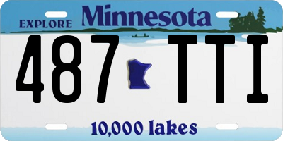 MN license plate 487TTI