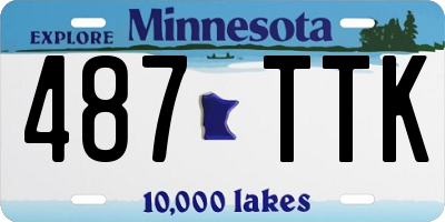 MN license plate 487TTK