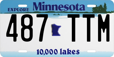 MN license plate 487TTM