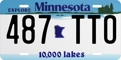 MN license plate 487TTO