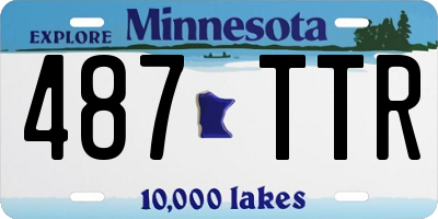 MN license plate 487TTR