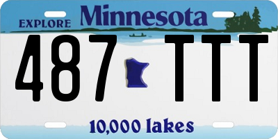 MN license plate 487TTT