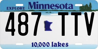 MN license plate 487TTV
