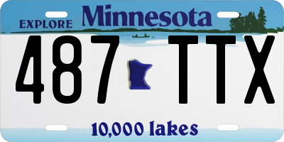 MN license plate 487TTX