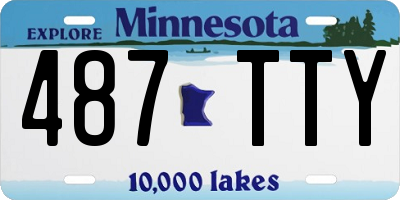 MN license plate 487TTY