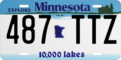 MN license plate 487TTZ