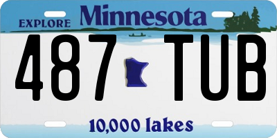 MN license plate 487TUB