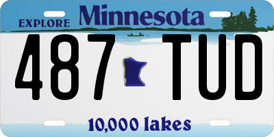 MN license plate 487TUD