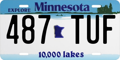 MN license plate 487TUF