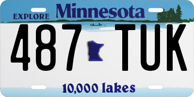 MN license plate 487TUK