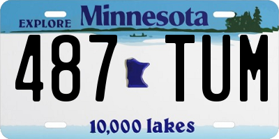 MN license plate 487TUM
