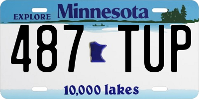 MN license plate 487TUP