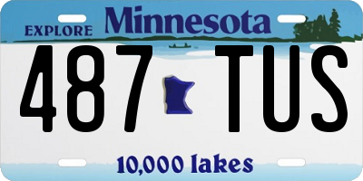 MN license plate 487TUS