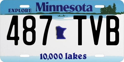 MN license plate 487TVB