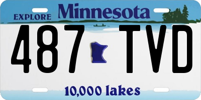 MN license plate 487TVD
