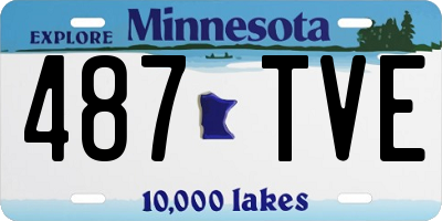 MN license plate 487TVE