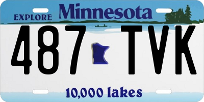 MN license plate 487TVK