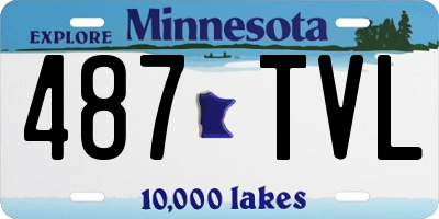 MN license plate 487TVL