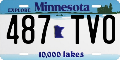 MN license plate 487TVO
