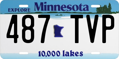 MN license plate 487TVP