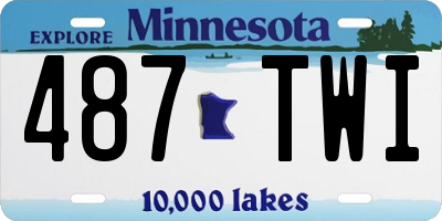 MN license plate 487TWI