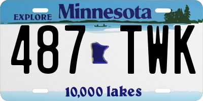 MN license plate 487TWK