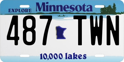 MN license plate 487TWN