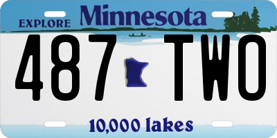 MN license plate 487TWO