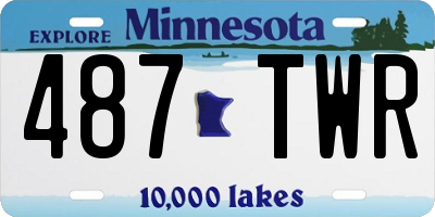 MN license plate 487TWR