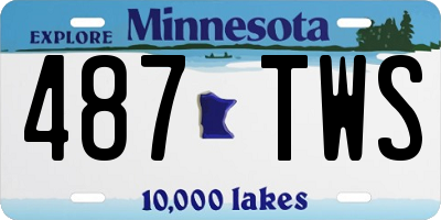 MN license plate 487TWS