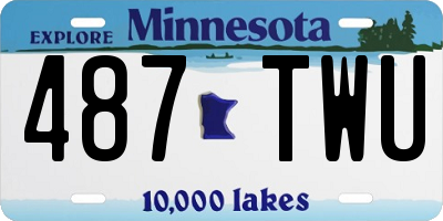 MN license plate 487TWU