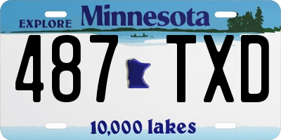 MN license plate 487TXD
