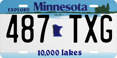 MN license plate 487TXG