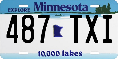 MN license plate 487TXI