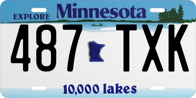 MN license plate 487TXK