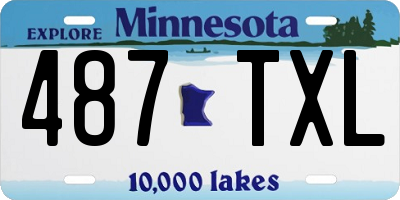 MN license plate 487TXL