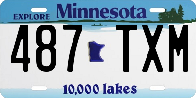 MN license plate 487TXM