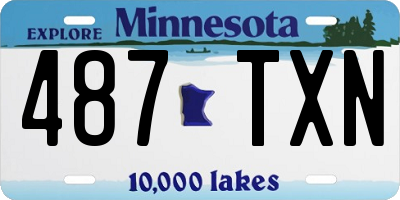 MN license plate 487TXN