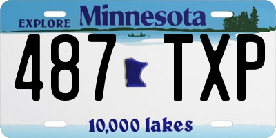 MN license plate 487TXP